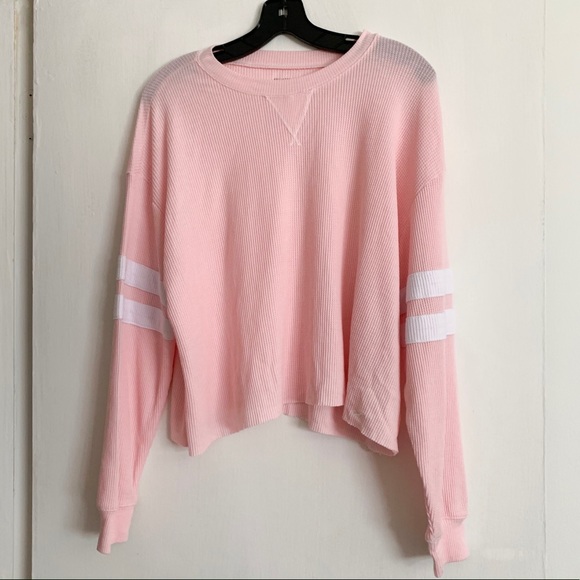 Hollister Tops - Hollister Pink Varsity Waffle Tee